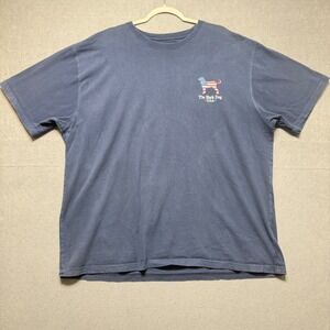 The Black Dog Mens XX Large Navy Blue American Flag Graphic T-Shirt USA Logo